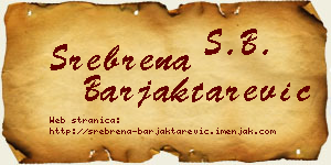 Srebrena Barjaktarević vizit kartica